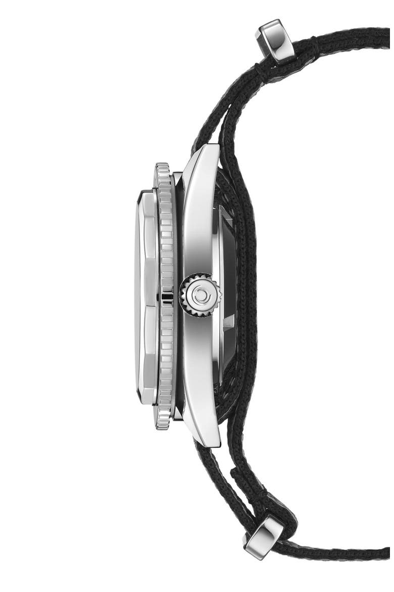 DS PH500M Automatic NATO Strap Watch, 43mm, Alternate, color, STAINLESS STEEL