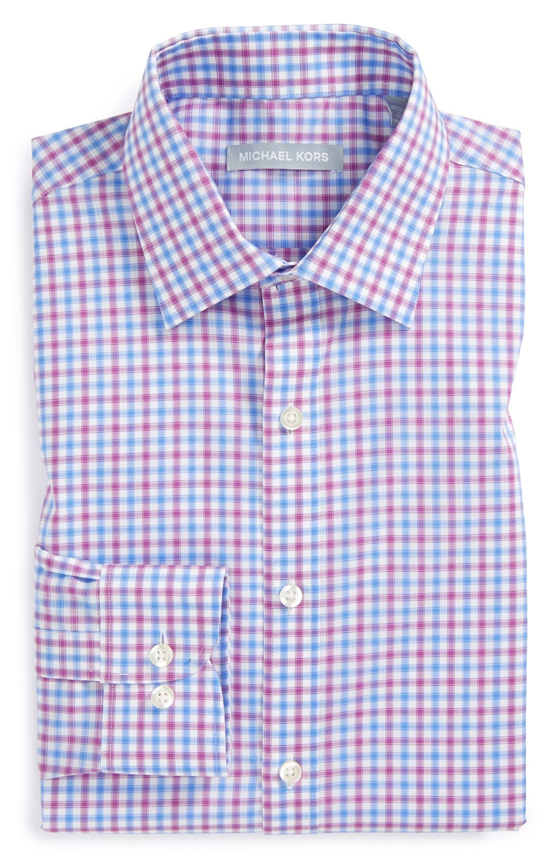 Michael Kors Regular Fit Non-Iron Check Dress Shirt (Men) | Nordstrom