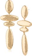 JARDIN Hammered Oval Cascade Drop Earrings
