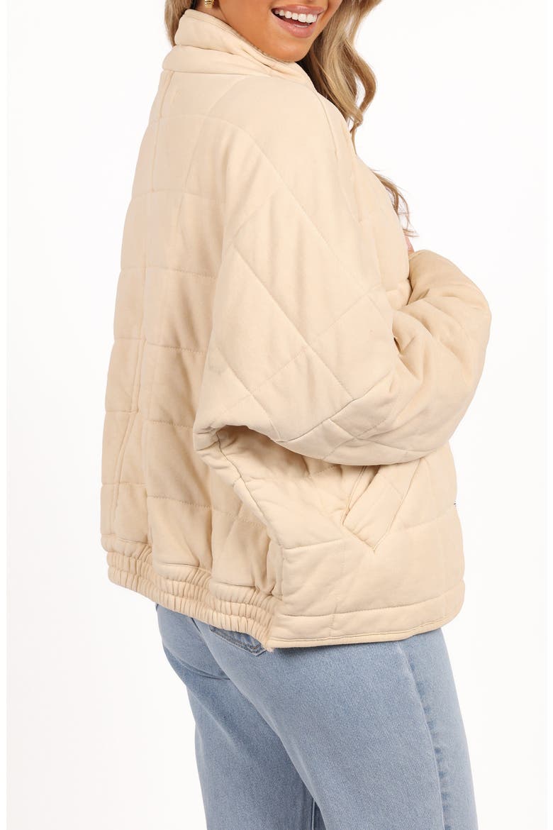 Alegra Quilted Cotton Blend Jacket, Alternate, color, CREAM