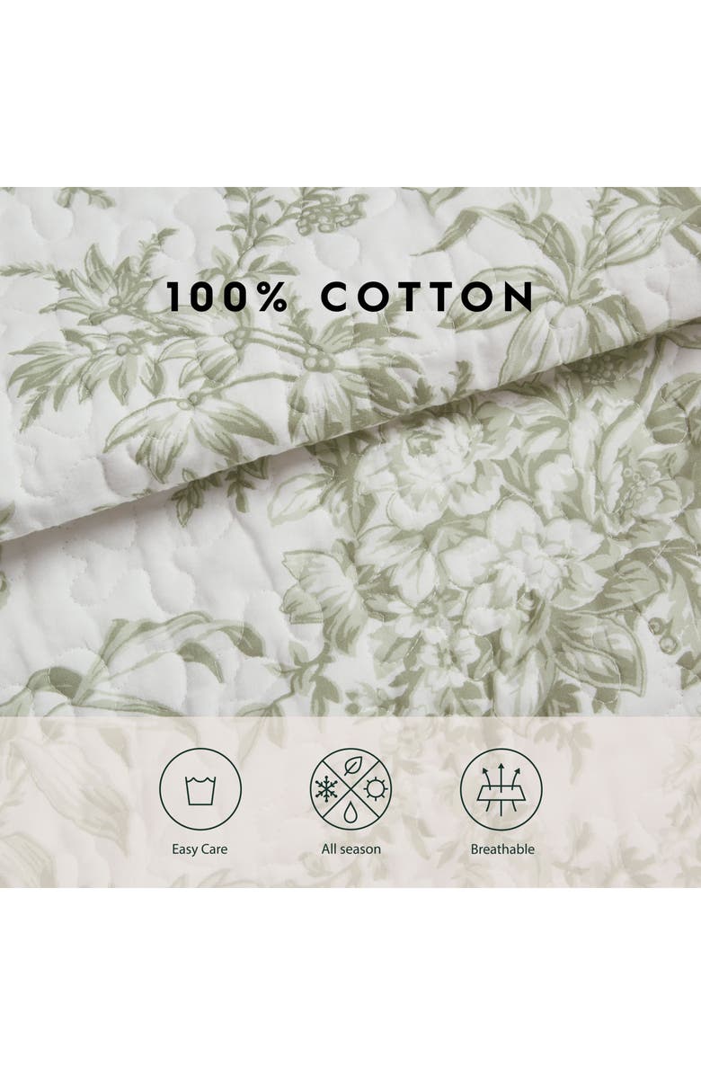 Laura Ashley Bedford Quilt & Sham Set, Alternate, color, Sage