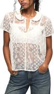 Lucky Brand Peter Pan Lace Shirt