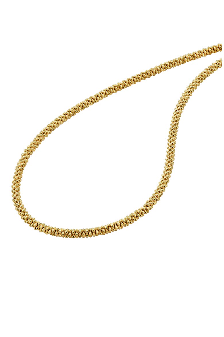 Caviar Gold Rope Necklace, Alternate, color, GOLD