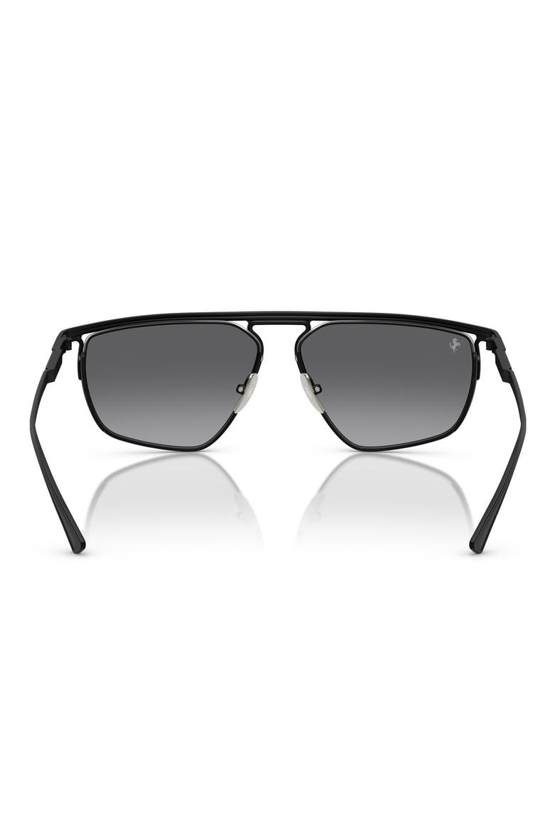 59mm Polarized Gradient Irregular Sunglasses, Alternate, color, BLACK / GREY GRADIENT POLAR