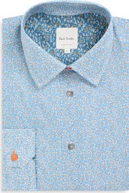 Paul Smith Regular Fit Floral Organic Cotton Dress Shirt