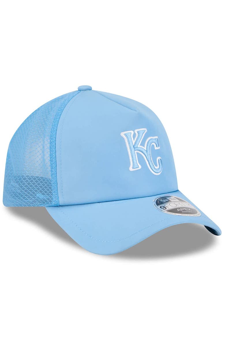 New Era Men's New Era Light Blue Kansas City Royals 2026 Batting Practice Apex 9FORTY Adjustable Trucker Hat, Alternate, color, Light Blue