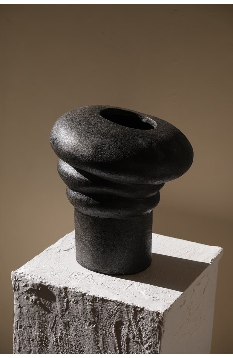 Twenty Third by Deanne Java Vessel, Alternate, color, Black