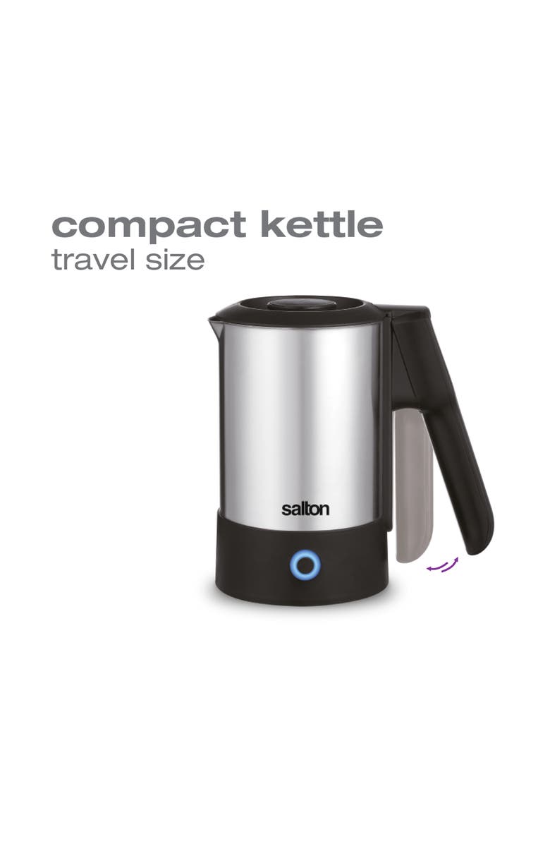 Salton Stainless Steel Travel Kettle 600 ml, Alternate, color, White