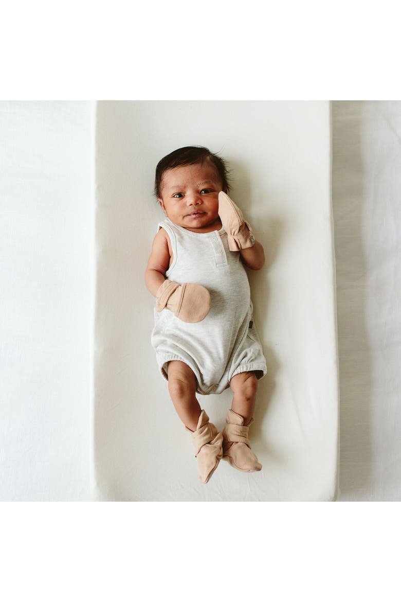 Goumi Stay On Baby Mitts & Boots Set, Alternate, color, sandstone