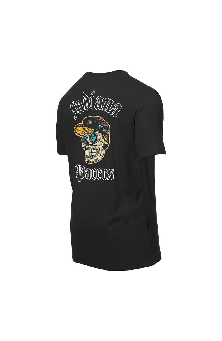 New Era Men's New Era Black Indiana Pacers Sugar Skulls T-Shirt, Alternate, color, Black