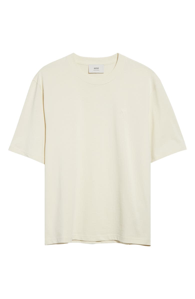 AMI PARIS Ami de Coeur Cotton T-Shirt, Alternate, color, Ivoire