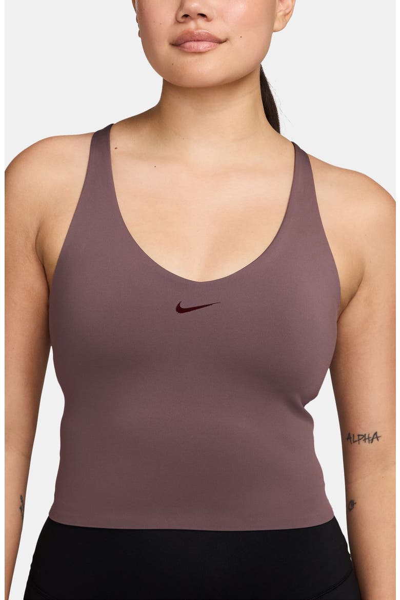Universa Medium Support Padded Sports Bra Tank, Main, color, TATTOO/ BURGUNDY CRUSH
