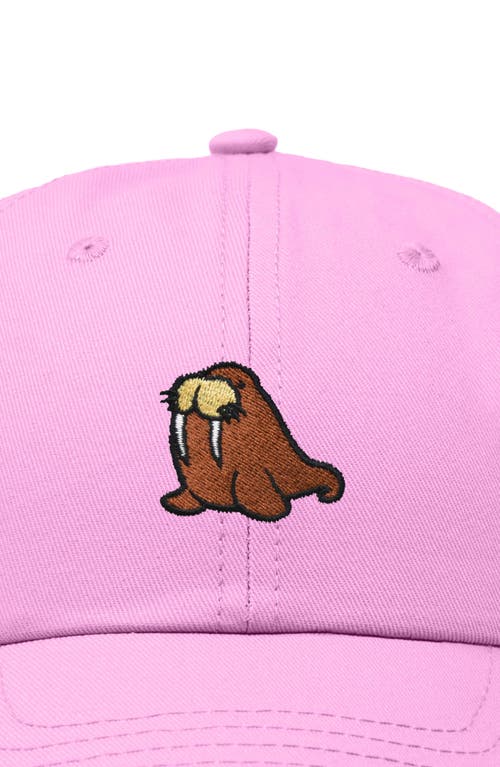 Dalix Walrus Embroidered Outdoor Cap In Light Pink