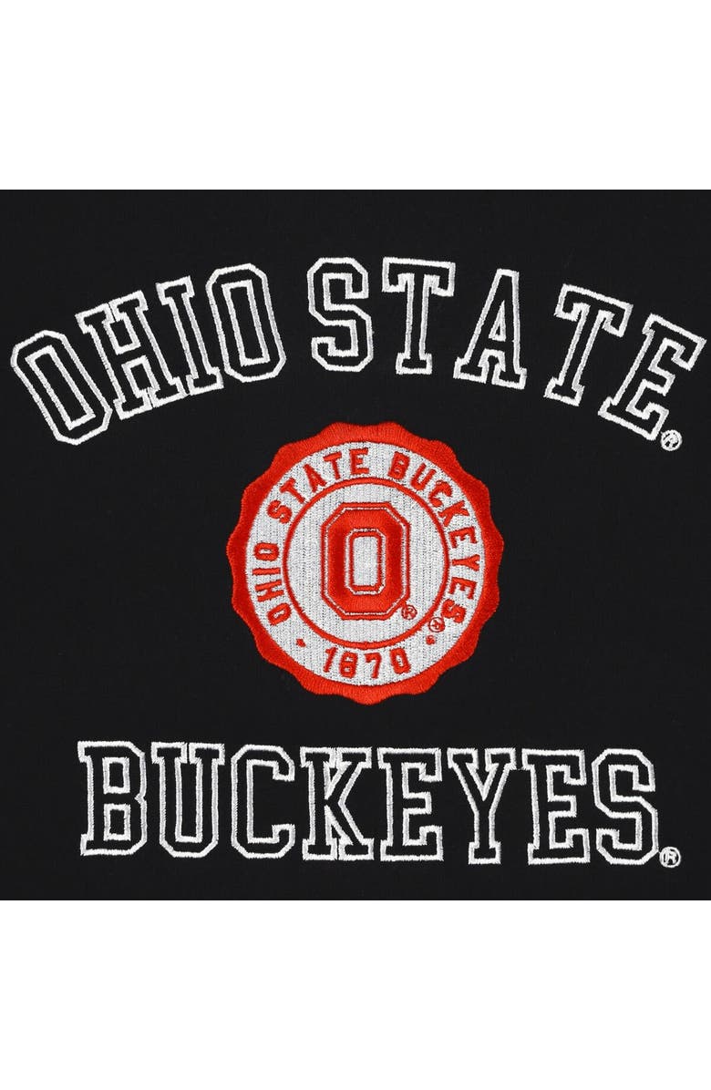 Hype and Vice Women's Hype and Vice Black Ohio State Buckeyes Colorblock Rookie Crew Pullover Sweatshirt, Alternate, color, Black