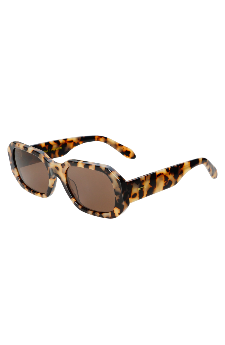 FREYRS Eyewear Onyx Rectangular Sunglasses, Alternate, color, Milky Tortoise