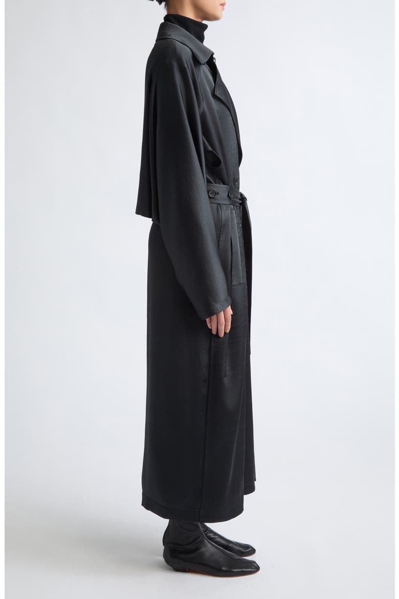 Orly Unstructured Trench Coat, Alternate, color, BLACK
