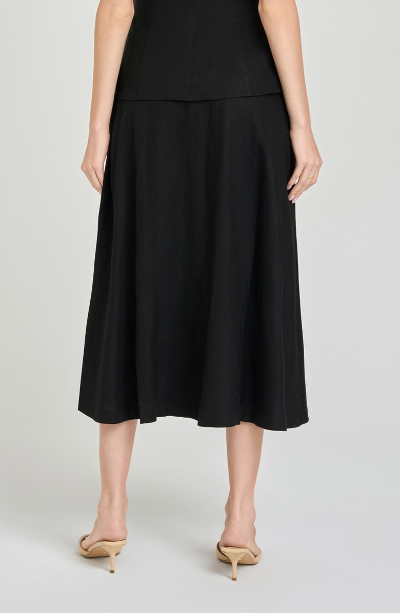 WAYF x Hannah Lovey Porter Capri Linen Blend Midi Skirt, Alternate, color, 