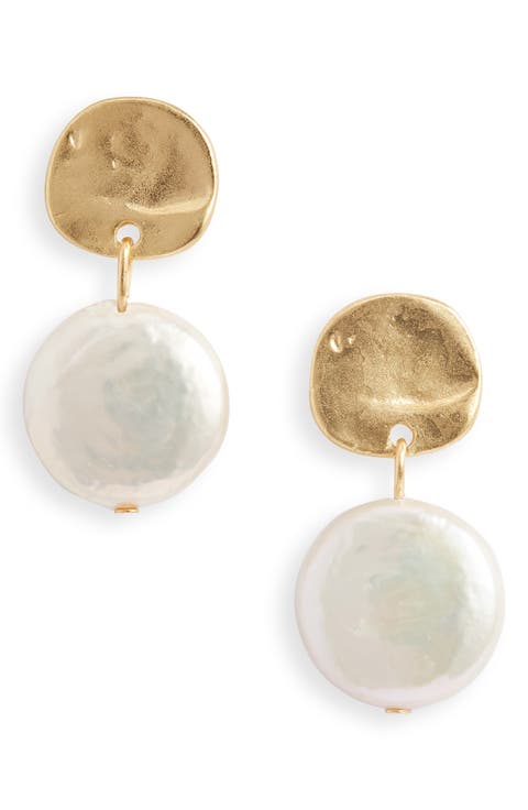 Cultured Pearl Drop Earrings