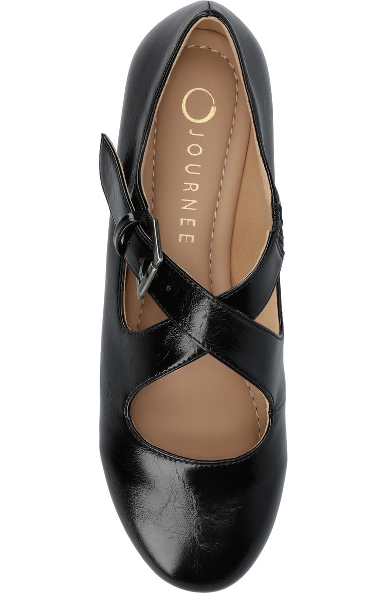 Journee Collection Ivanna Mary Jane Flat, Alternate, color, Black