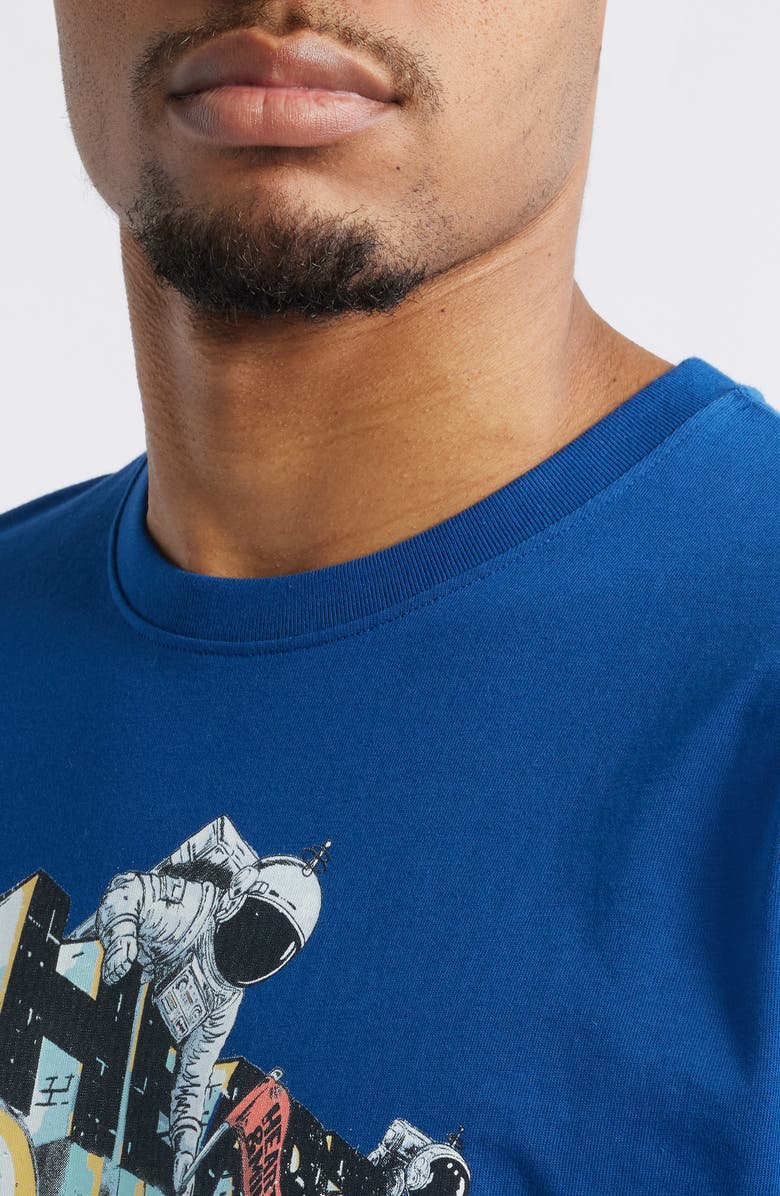 Billionaire Boys Club BB Diamond Wall Graphic T-Shirt, Alternate, color, Navy Peony