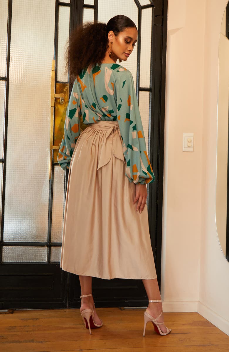 DIARRABLU Reem Saly Print Blouse, Alternate, color,