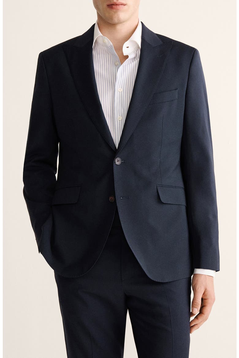 Venice Slim Fit Virgin Wool Jacket, Main, color, NAVY