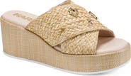 KARL LAGERFELD PARIS Caleigh Woven Platform Wedge Sandal