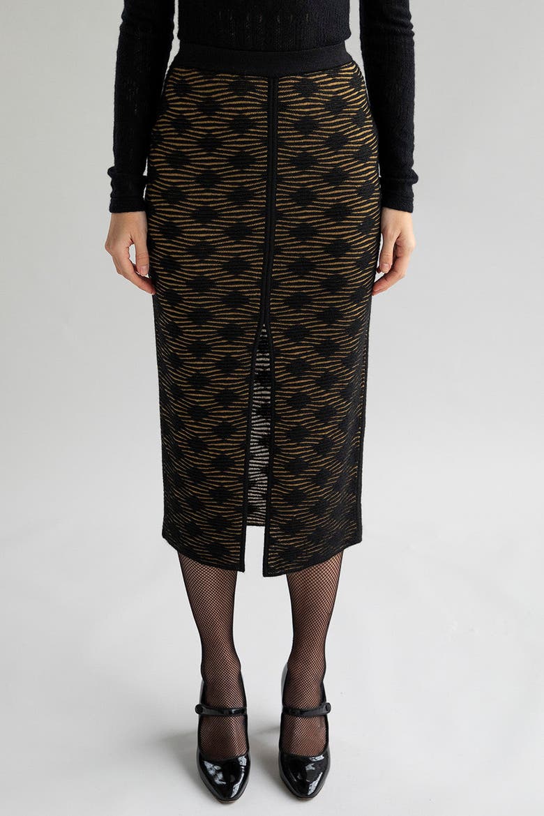 Ines Skirt, Alternate, color, GOLDEN BLACK