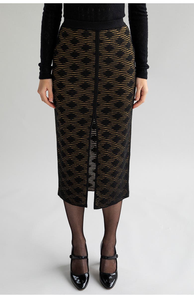 SSKEIN Ines Skirt, Alternate, color, Golden Black