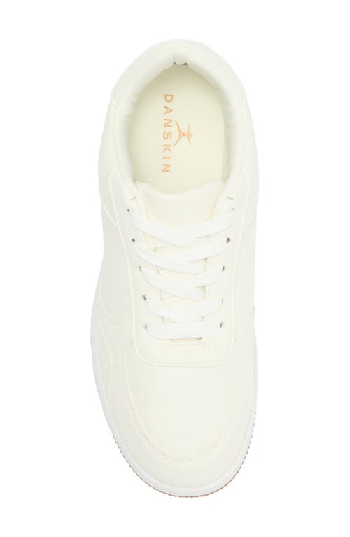 Danskin Two-toned Court Sneaker In White/gum