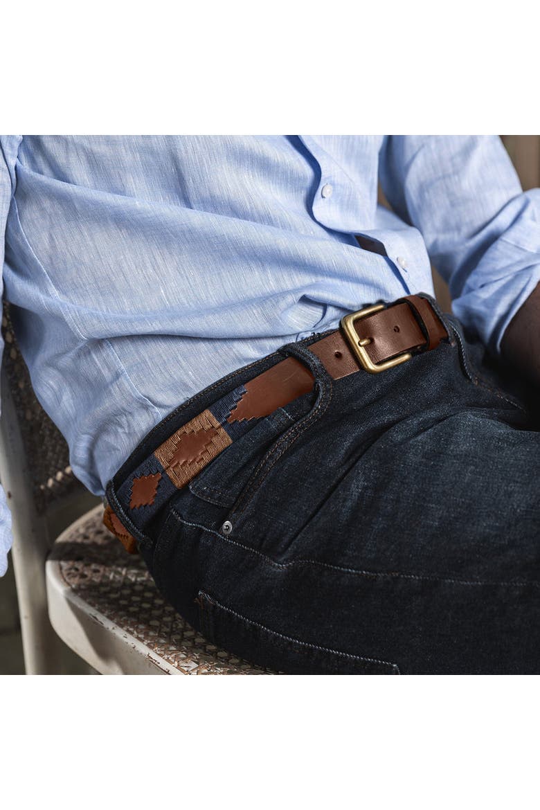 Jefe Belt, Alternate, color, Brown/Navy/Brown