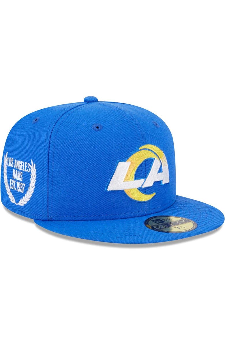 New Era Men's New Era Royal Los Angeles Rams Camo Undervisor 59FIFTY Fitted Hat, Main, color, Royal