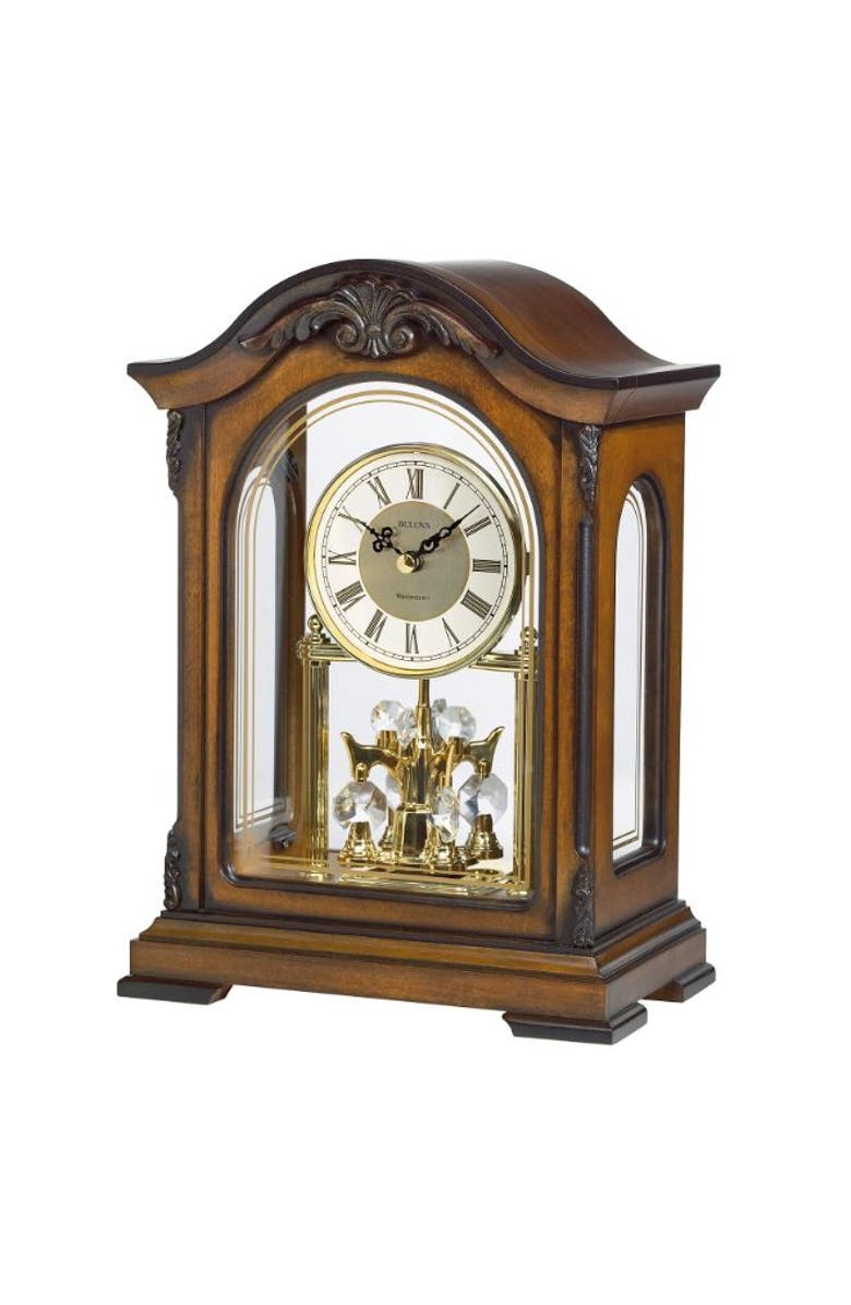 Bulova Clocks Durant Old World Chiming Clock,  Walnut, Main, color, Walnut