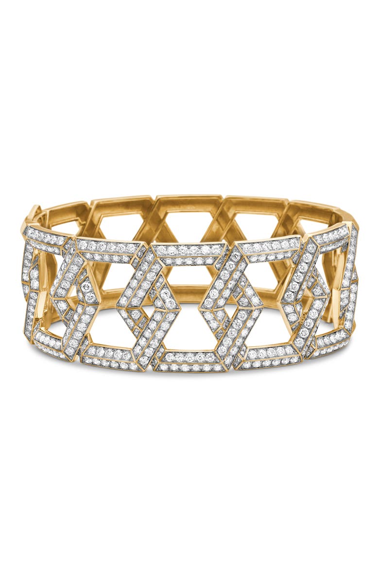 Carlyle Bracelet in 18K Yellow Gold with Pavé Diamonds, Alternate, color, 18K YELLOW GOLD