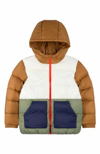 Kids' Colourblock Fashion Puffer Jacket