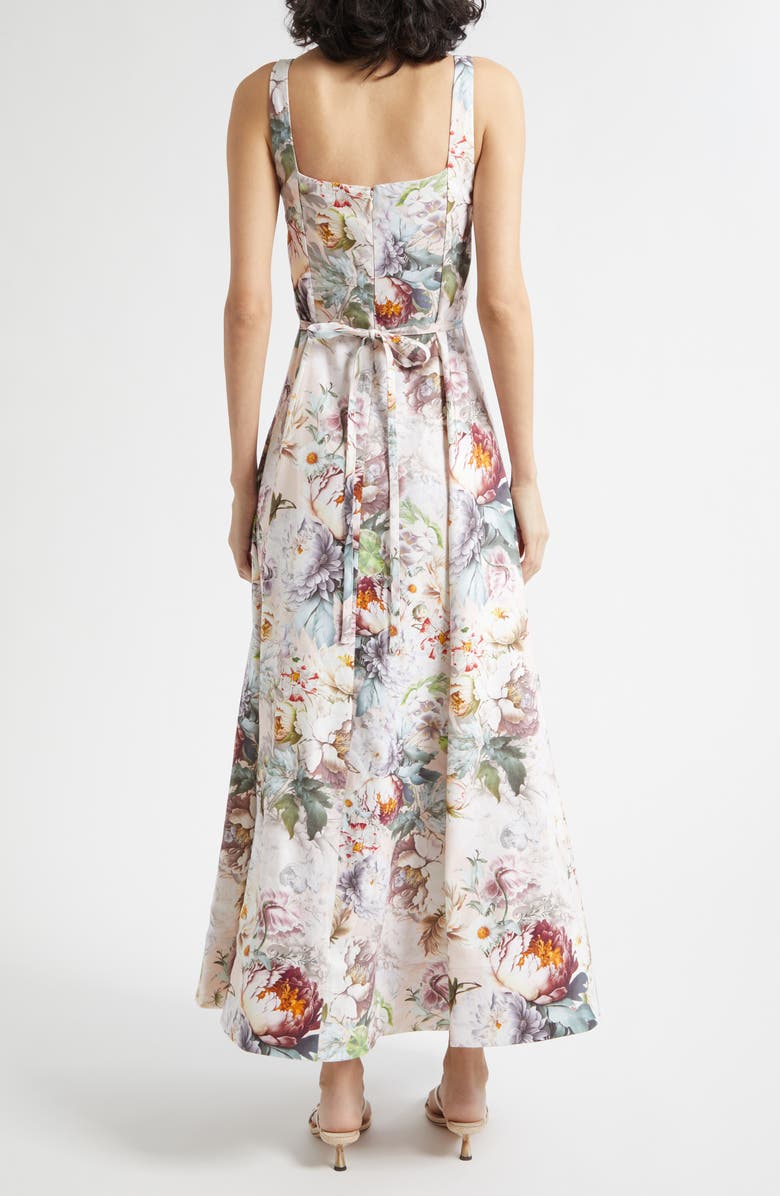 Alice + Olivia Floral Print Sleeveless Maxi Dress, Alternate, color, Sweet Peony