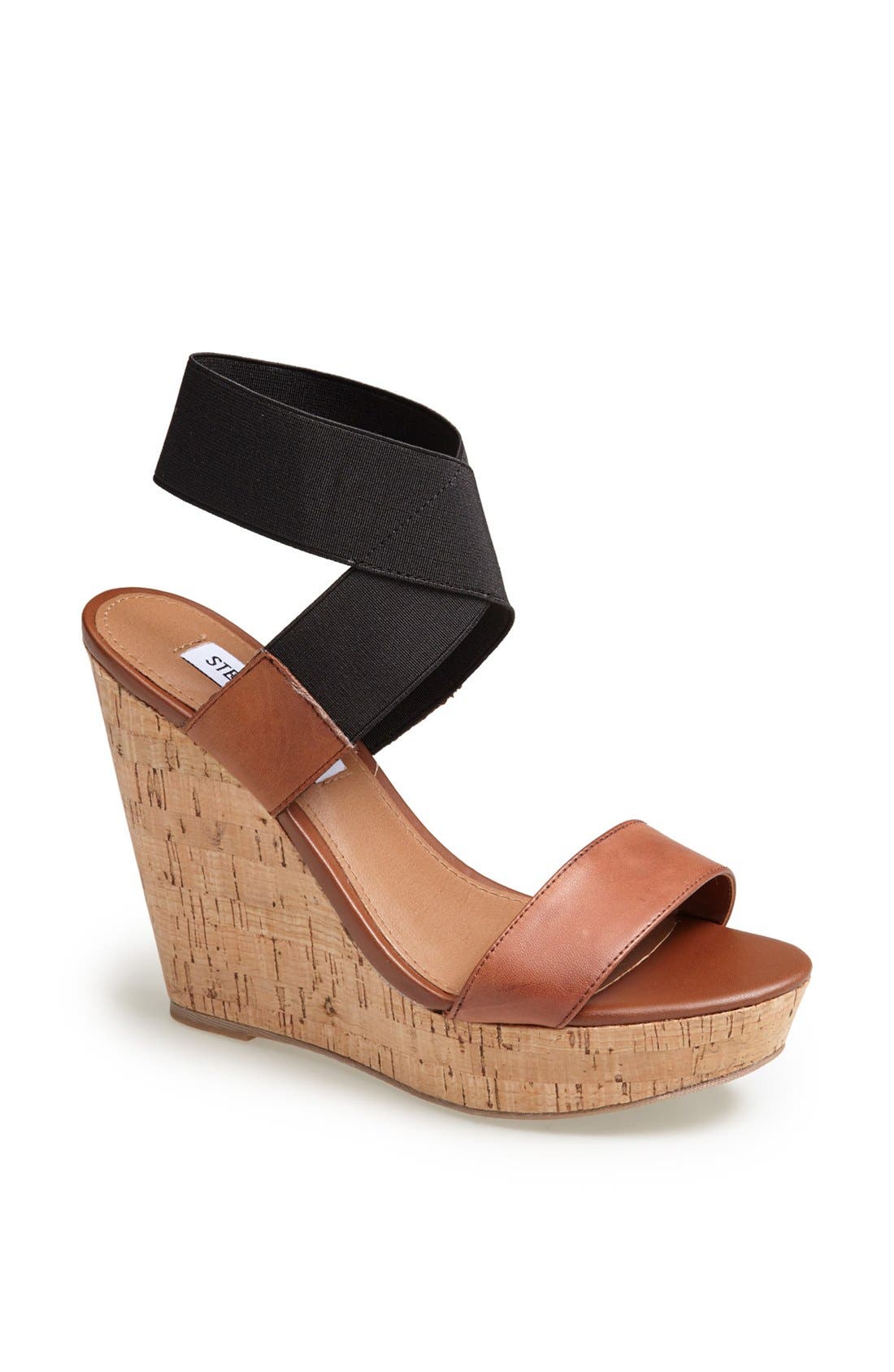 'Roperr' Wedge Sandal, Main, color, COGNAC MULTI