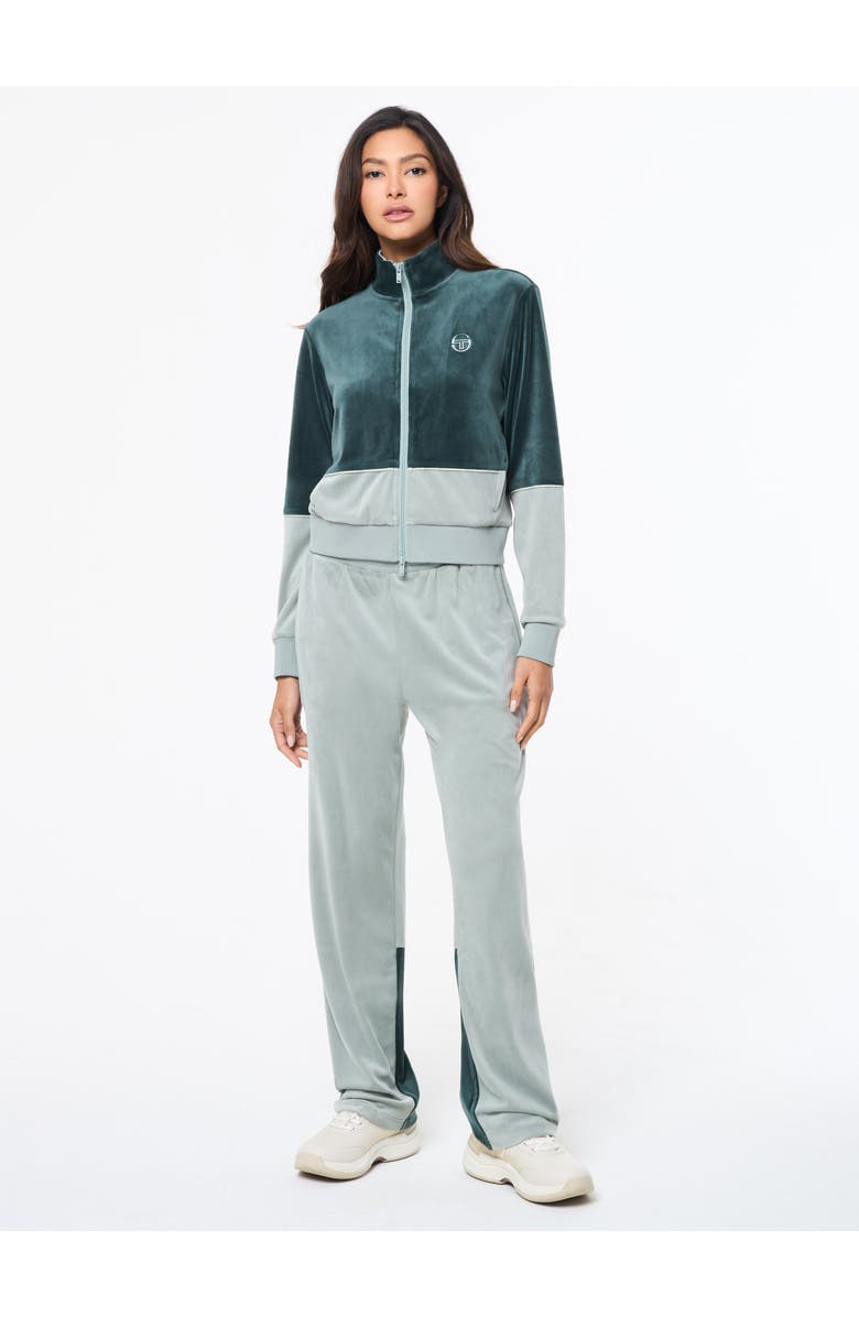 Sergio Tacchini Lina Velour Track Pant, Alternate, color, Green Gables