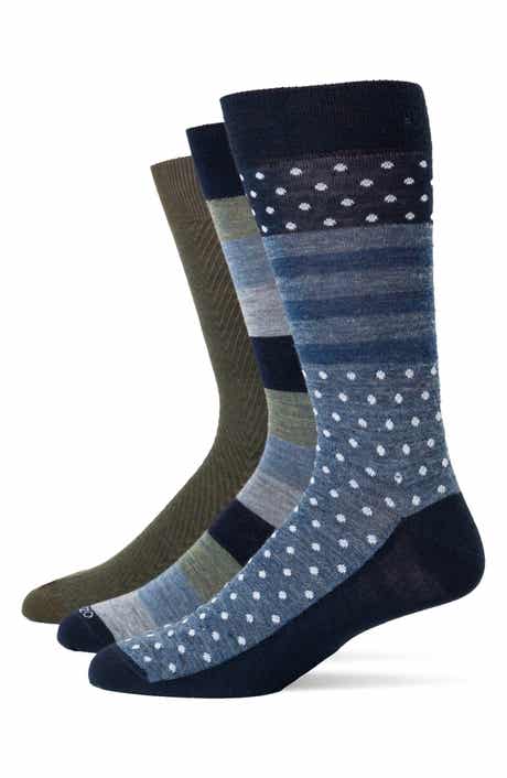 Lorenzo Uomo Assorted 3-Pack Italian Merino Wool Blend Dress Socks