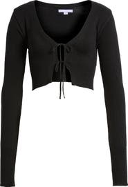Florence by Mills Tie Front Crop Cardigan