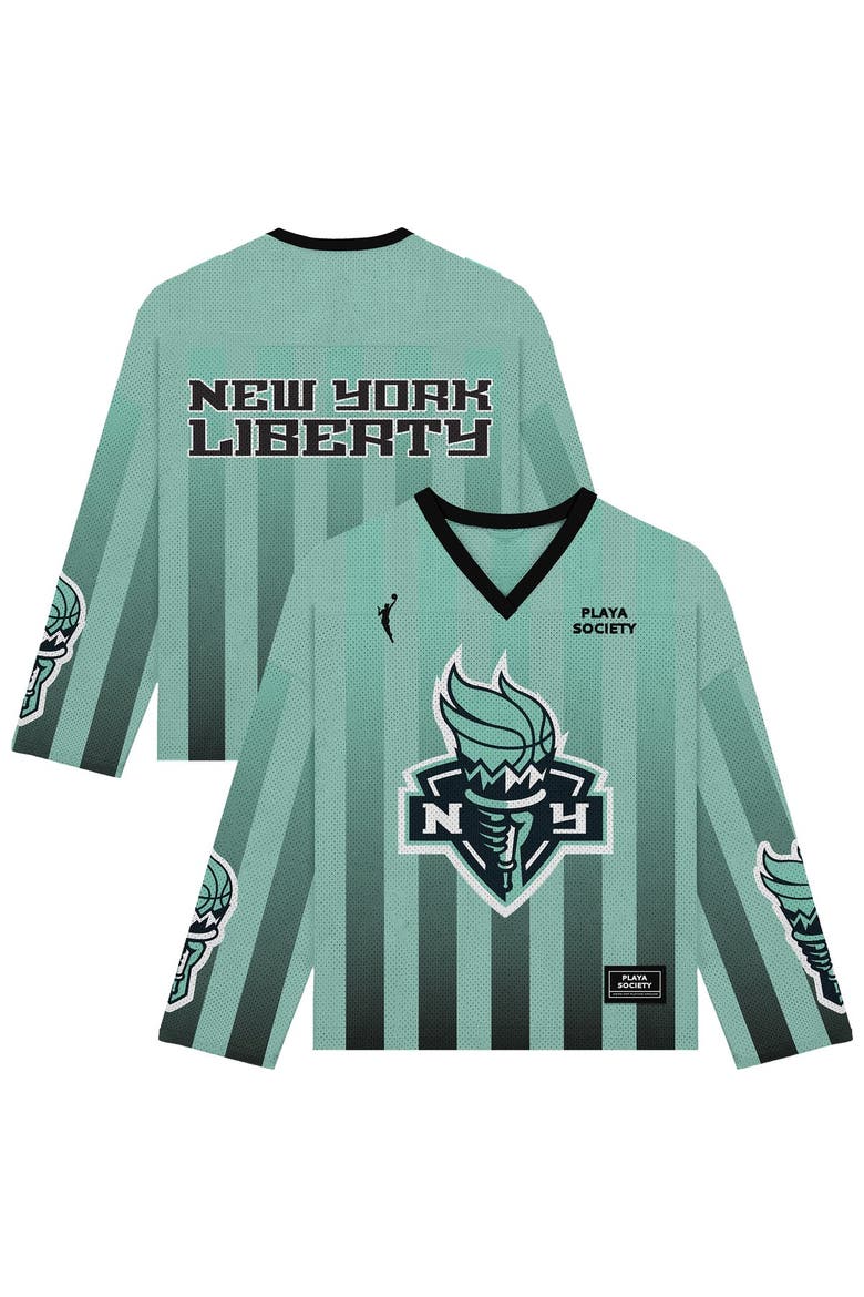 Unisex Playa Society  Mint New York Liberty Hockey Fashion Jersey, Main, color, Mint