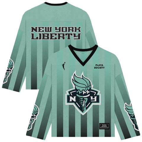 Unisex Playa Society  Mint New York Liberty Hockey Fashion Jersey