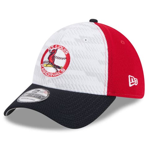Men's New Era Red/Black St. Louis Cardinals 2025 MLB Clubhouse 39THIRTY Flex Hat