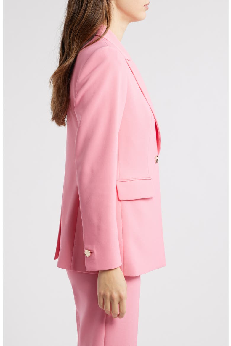One-Button Stretch Knit Blazer, Alternate, color, PINK DAHLIA
