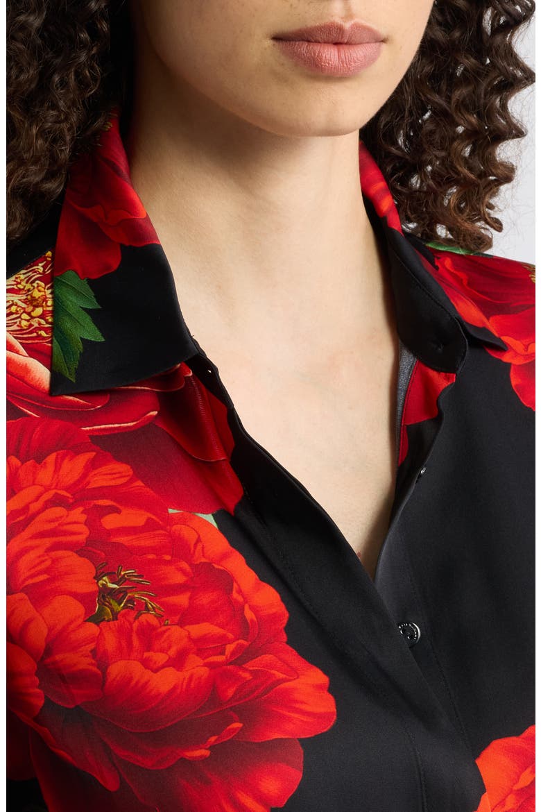 Shae Silk Blend Printed Shirt, Alternate, color, BLEEDING LOVE