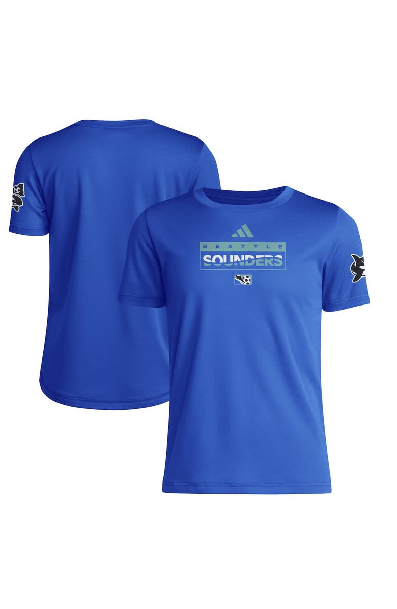 adidas Youth adidas Blue Seattle Sounders FC 2025 Archive Collection Jersey Hook T-Shirt, Alternate, color, Blue