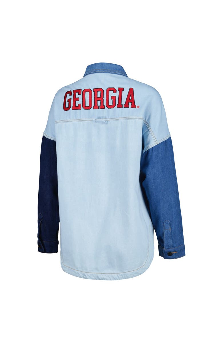 Hype and Vice Women's Hype and Vice Denim Georgia Bulldogs Multi-Hit Hometown Full-Snap Jacket, Alternate, color, Denim