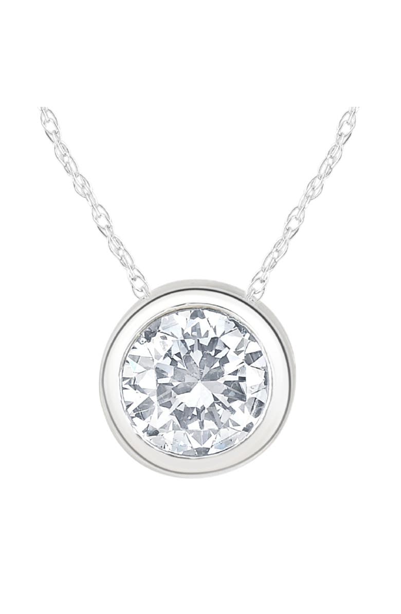 Bliss Diamond 1 1/2Ct Solitaire Round Cut Lab Grown Diamond Bezel Necklace Pendant, Main, color, 