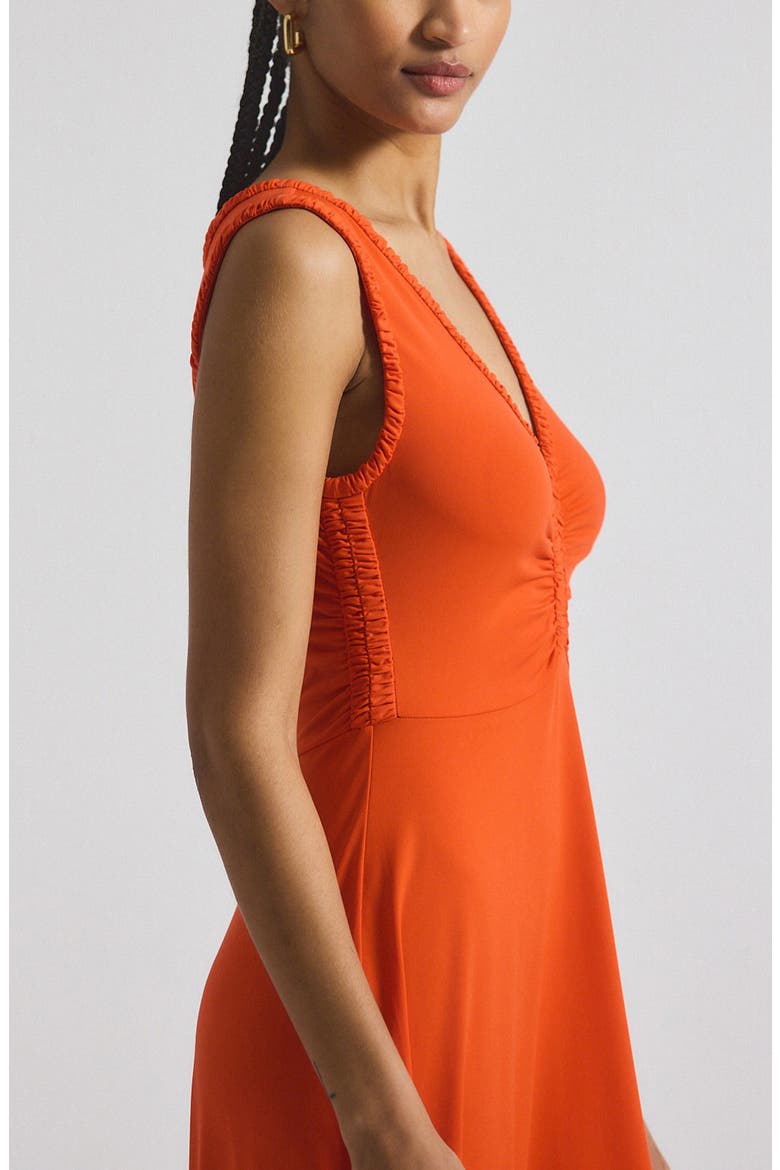 Misha Matte Jersey Maxi Dress, Alternate, color, TANGERINE