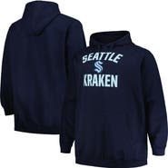 PROFILE Men's Profile Deep Sea Blue Seattle Kraken Big & Tall Arch Over Logo Pullover Hoodie